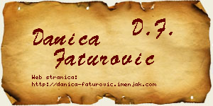 Danica Faturović vizit kartica